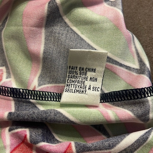 NWT Peter Nygard Designer 100% Silk Dress, Sz. Medium. - Picture 9 of 12